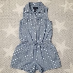 GAP Kids GIRLS Denim Polkadot Romper
